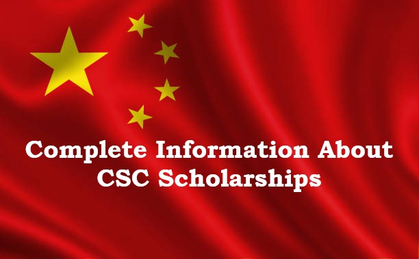 Chinese Flag with Text Complete Information about CSC Scholarships